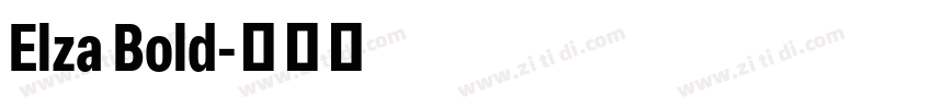 Elza Bold字体转换